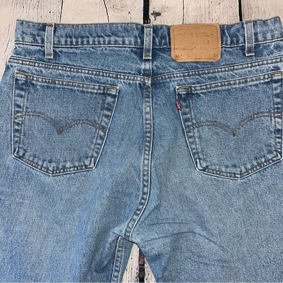 Vintage 90s Levi’s 505 Regular Fit Straight Jeans Size 36 - Picture 4 of 12